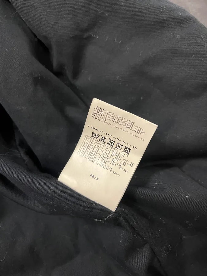 AW2006 Dolce & Gabbana Black Premium Officer Naval Buttoned Leather Jacket iqrKFzo 11