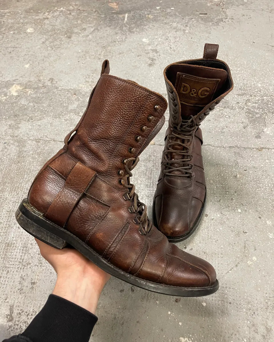 AW2006 Dolce & Gabbana Brown High leather Boots (45eu/us11) 0