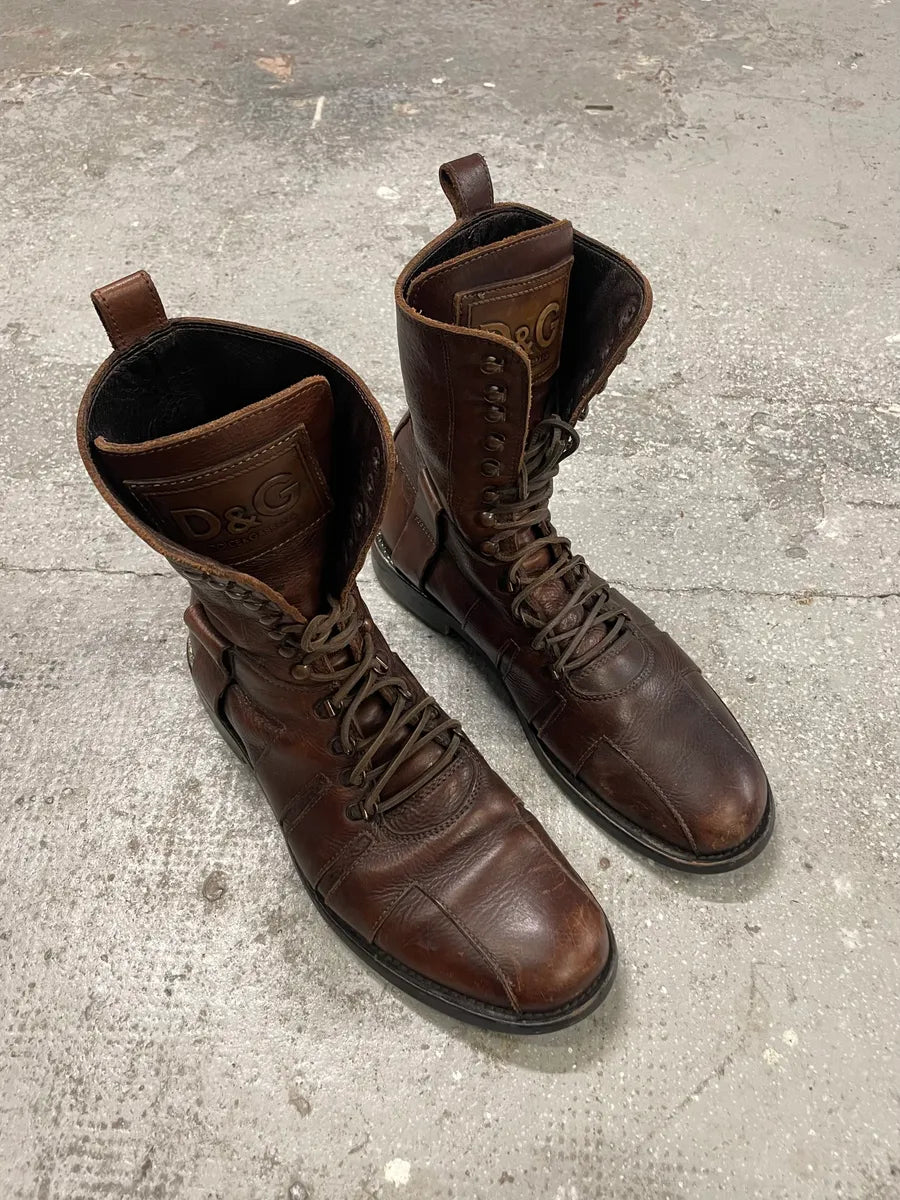 AW2006 Dolce & Gabbana Brown High leather Boots (45eu/us11) 3