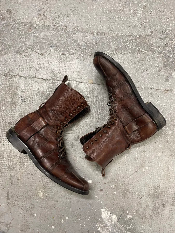 AW2006 Dolce & Gabbana Brown High leather Boots (45eu/us11) 5