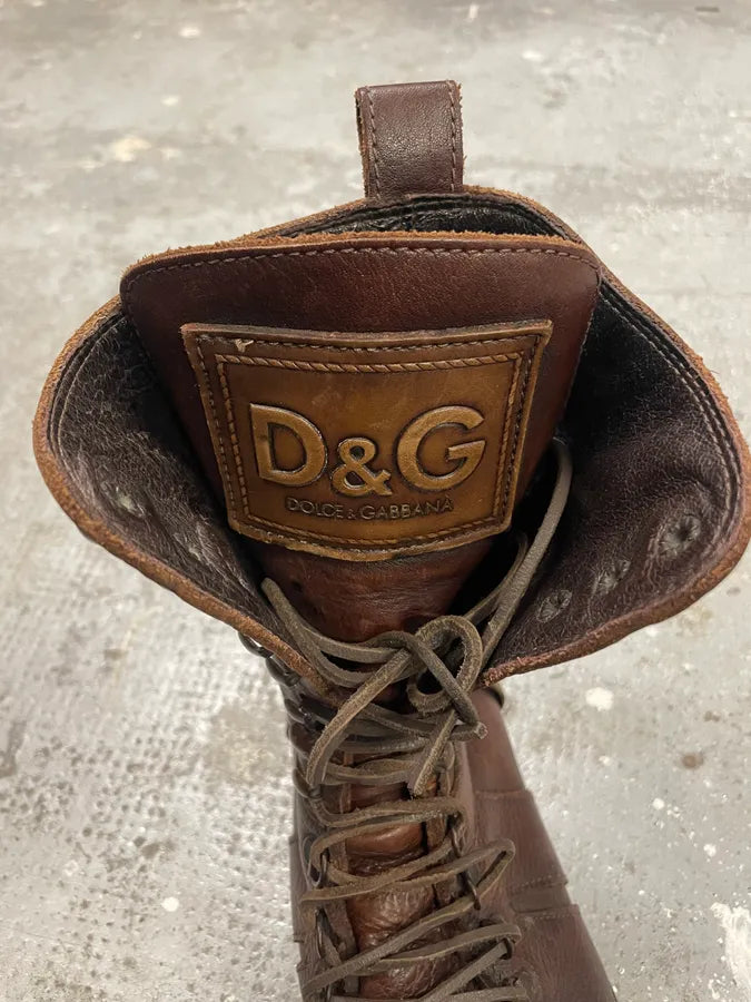 AW2006 Dolce & Gabbana Brown High leather Boots (45eu/us11) 6