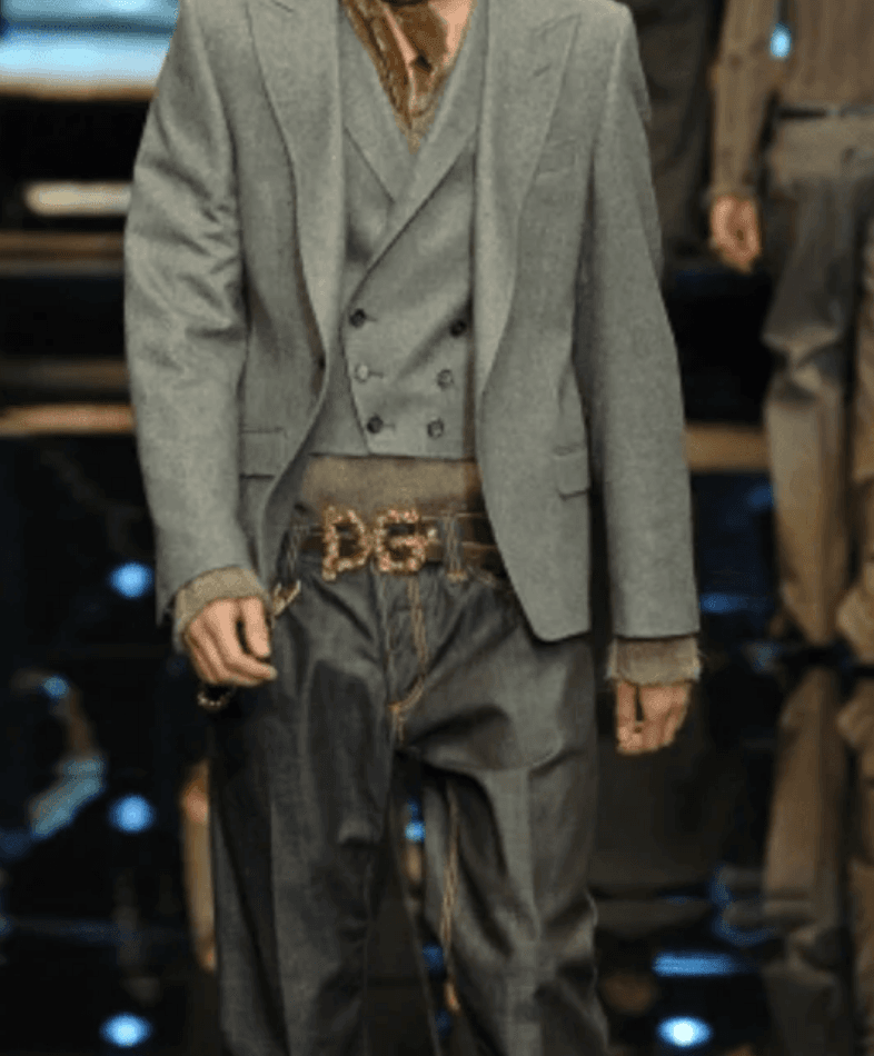 AW2006 Dolce & Gabbana Brown Leather Ornamental Buckle Belt WosrFhI 1