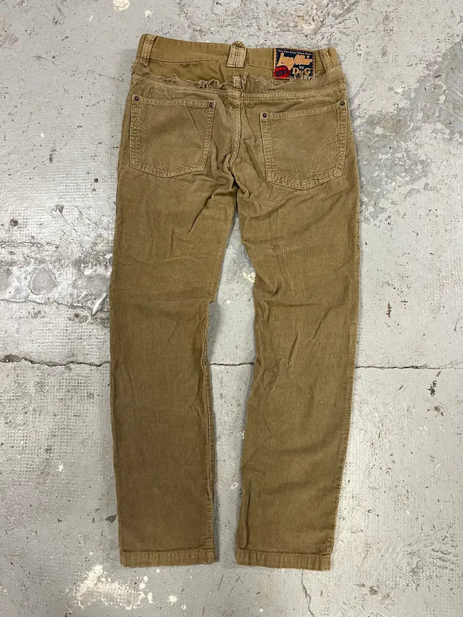 AW2006 Dolce & Gabbana Brown Utility Studded Pants wLMcFzl 9