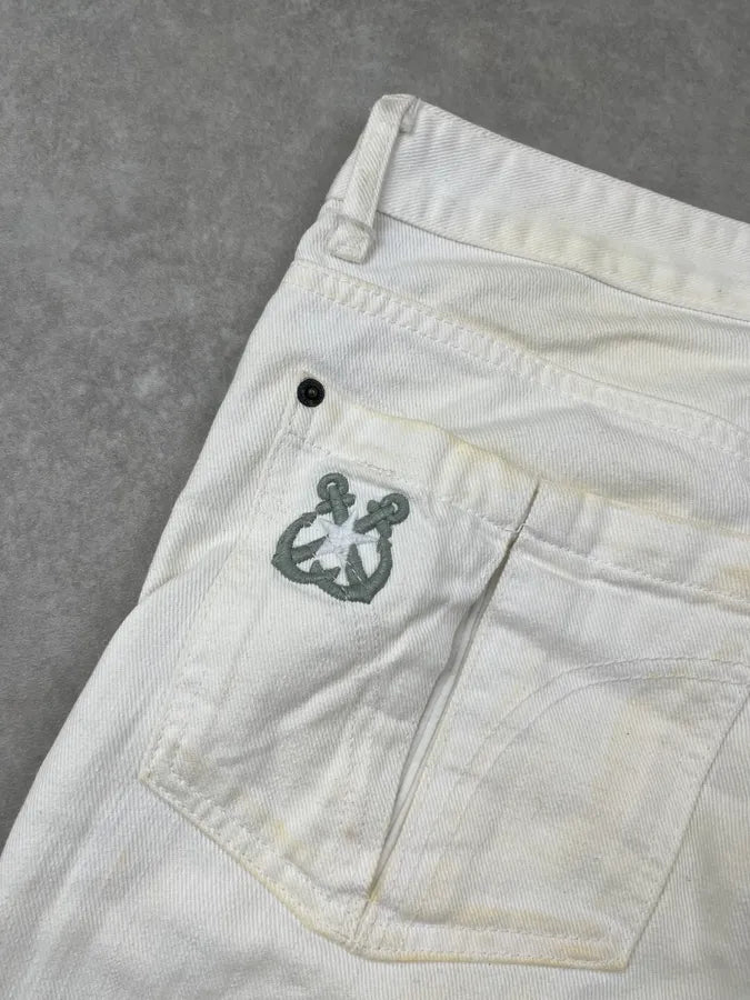 AW2006 Dolce & Gabbana Creamy White Sand Denim Jeans WQLNeXZ 10