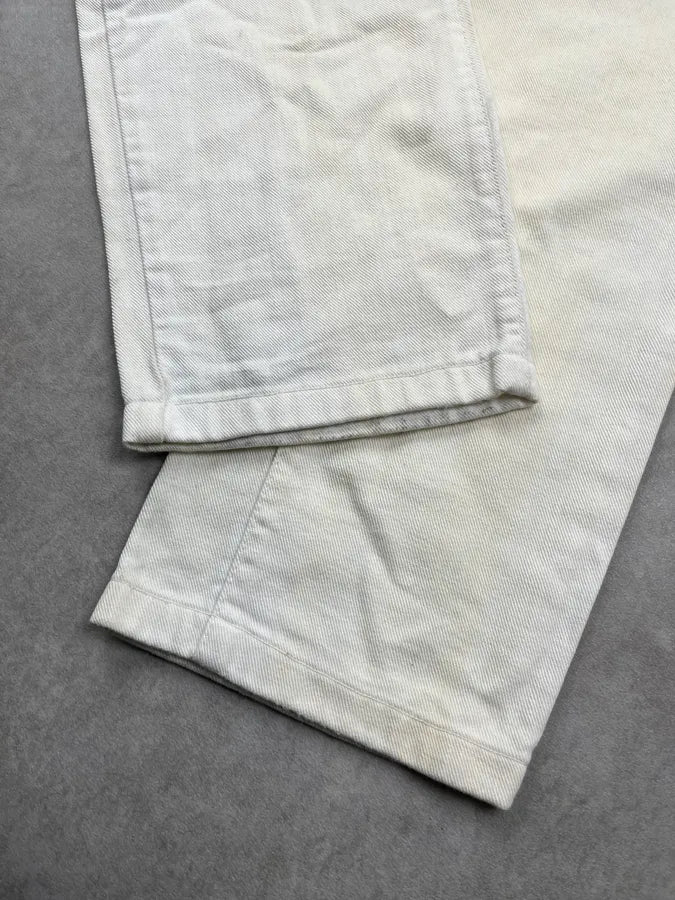 AW2006 Dolce & Gabbana Creamy White Sand Denim Jeans WQLNeXZ 8