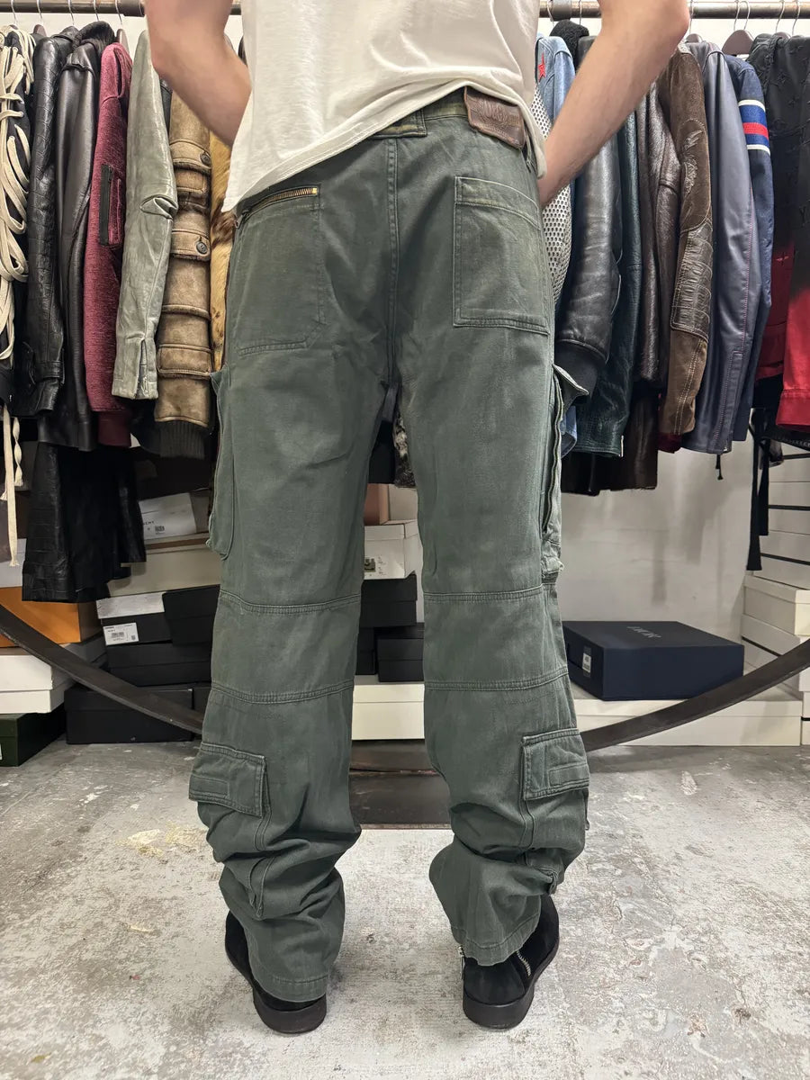 AW2006 Dolce & Gabbana Green Multi Zips Cargo Naval Pants WUAeKPz 3