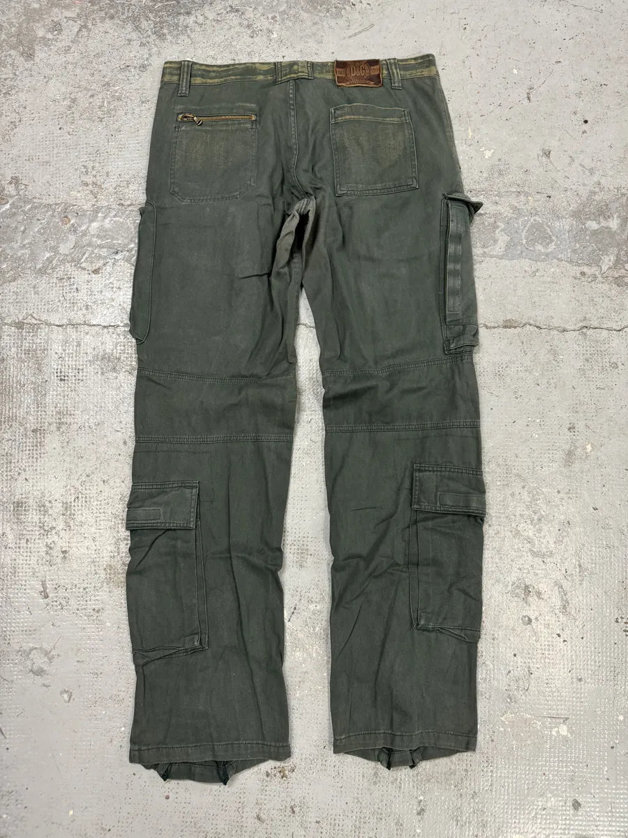 AW2006 Dolce & Gabbana Green Multi Zips Cargo Naval Pants WUAeKPz 5