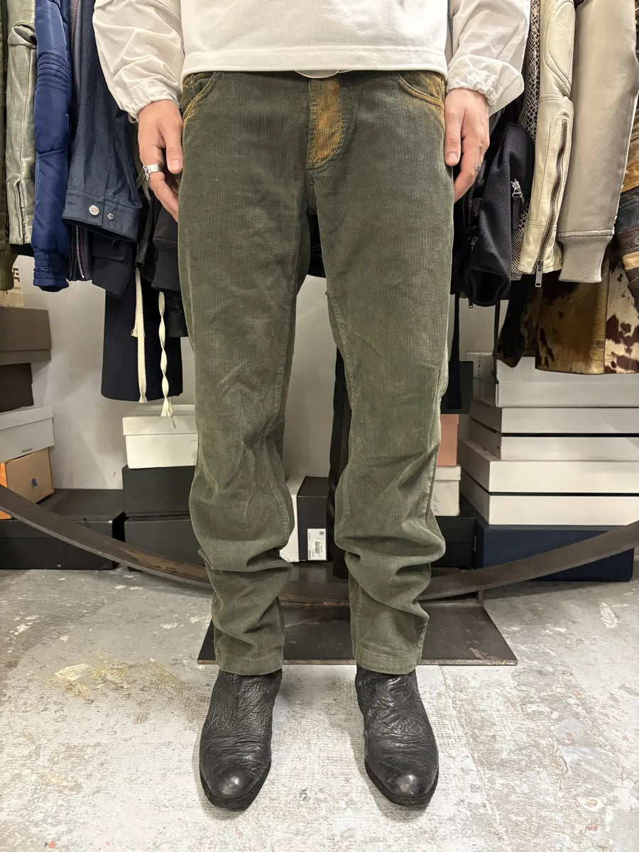 AW2006 Dolce & Gabbana Green Velvet Pants KVuxpYa 2