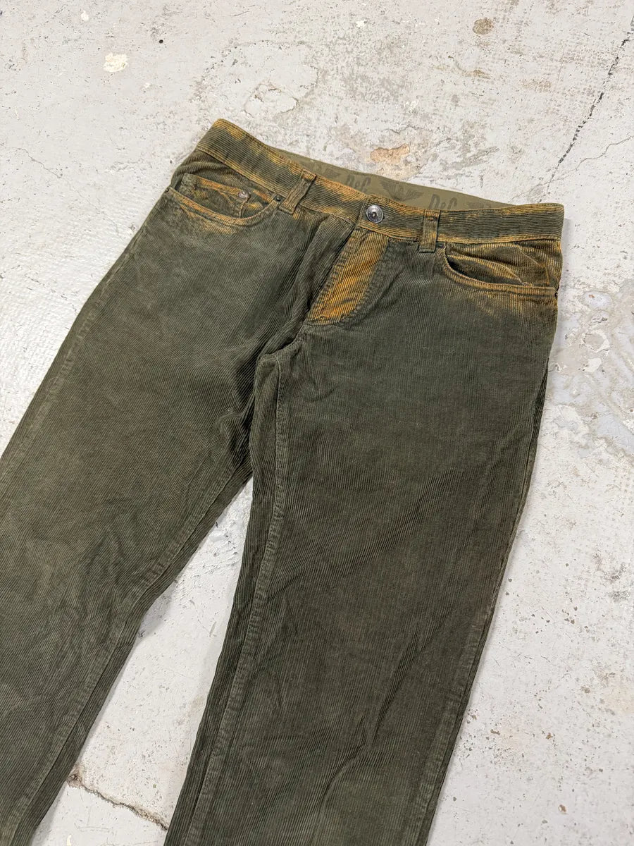 AW2006 Dolce & Gabbana Green Velvet Pants KVuxpYa 5