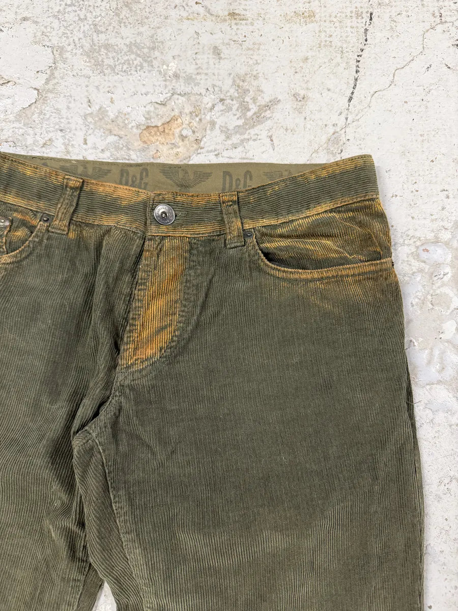 AW2006 Dolce & Gabbana Green Velvet Pants KVuxpYa 6