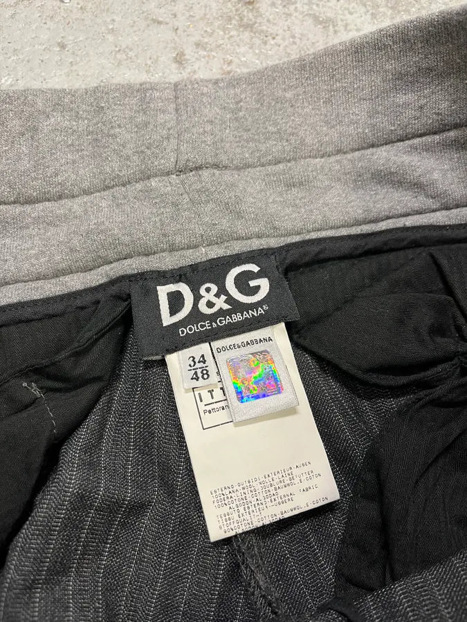 AW2006 Dolce & Gabbana Hybrid Jogger & Suit Grey Pants EFmzJSu 10