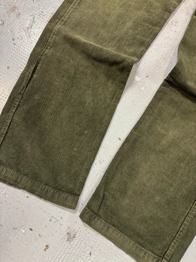 AW2006 Dolce & Gabbana Khaki Velvet Distressed Zip Pants AQIoZSA 5