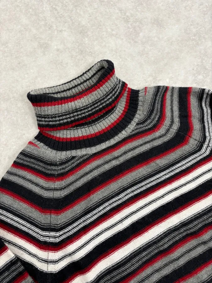 AW2006 Dolce & Gabbana Multi-Color Striped Wool Turtleneck Sweater nihFKJn 5