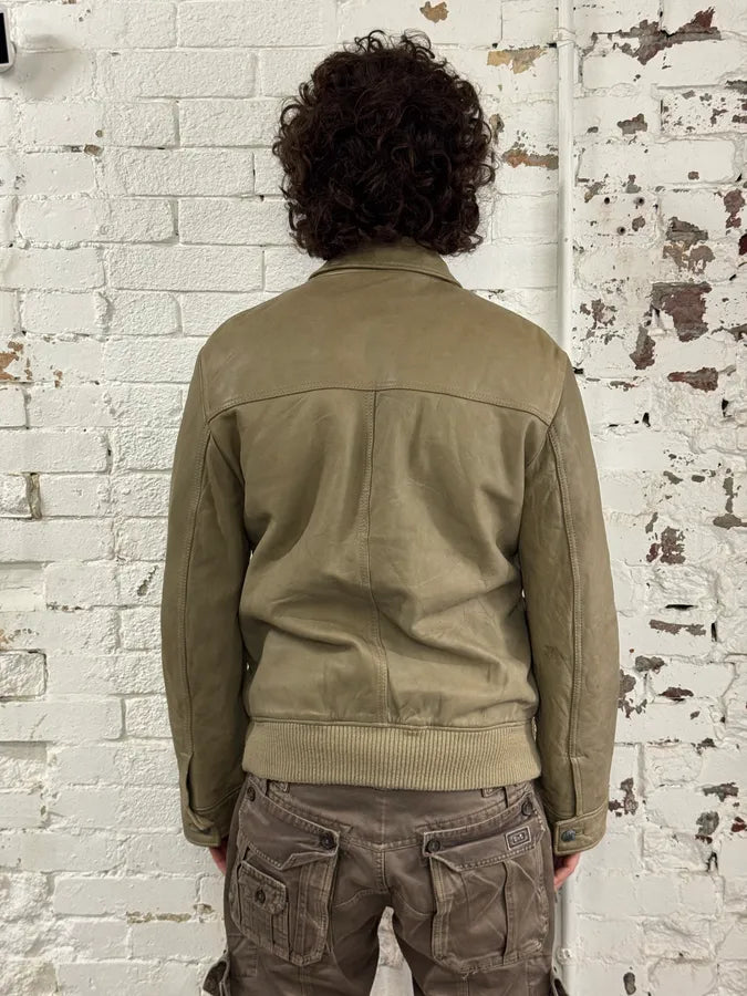 AW2006 Dolce & Gabbana Multi-Pocket Beige Cargo Leather Jacket JokYgdp 3