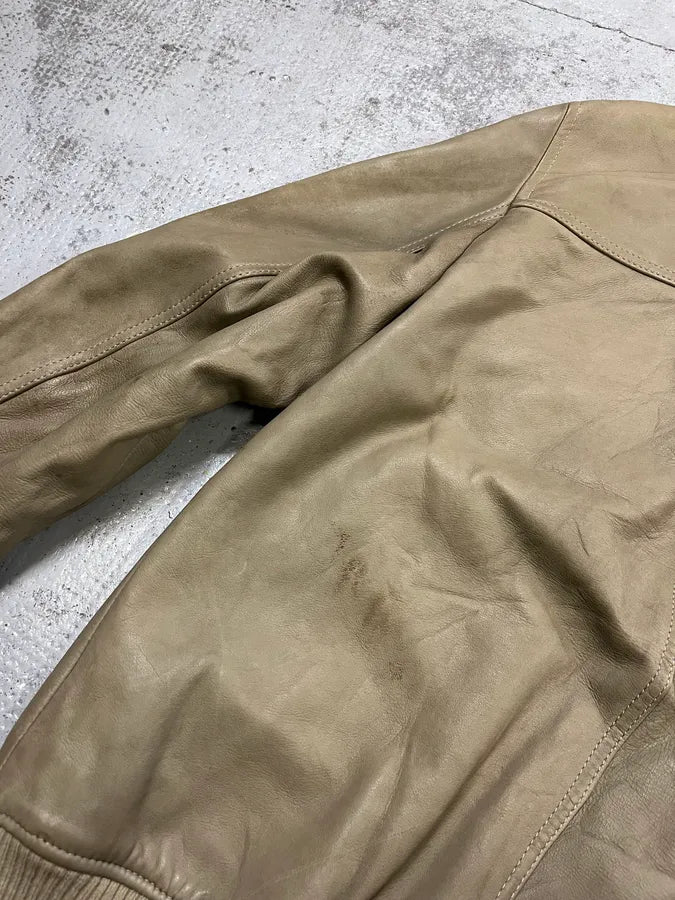 AW2006 Dolce & Gabbana Multi-Pocket Beige Cargo Leather Jacket JokYgdp 8