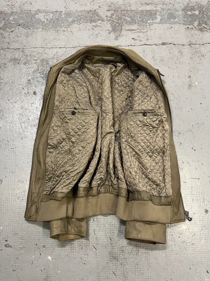 AW2006 Dolce & Gabbana Multi-Pocket Beige Cargo Leather Jacket JokYgdp 9