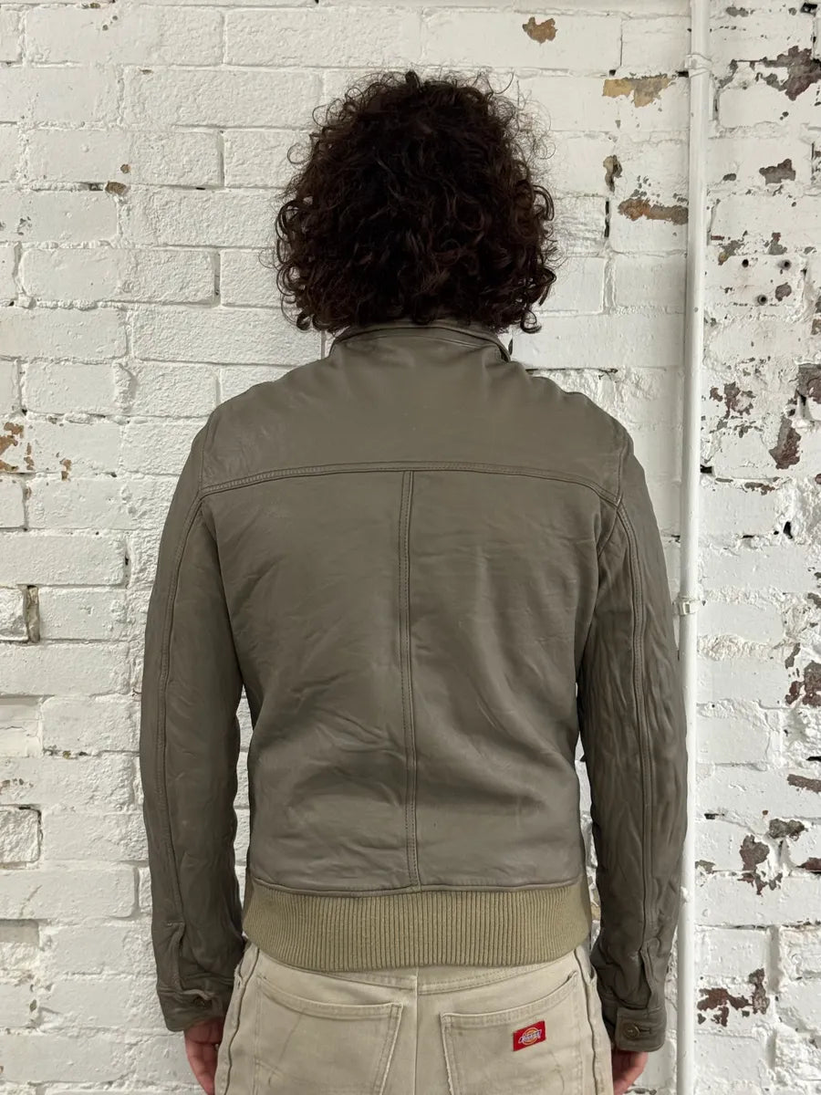 AW2006 Dolce & Gabbana Multi Pockets Cargo Grey Leather Jacket HybmNlW 3