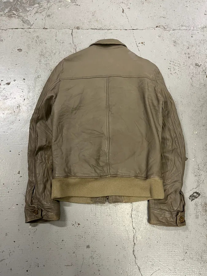 AW2006 Dolce & Gabbana Multi Pockets Cargo Grey Leather Jacket HybmNlW 7