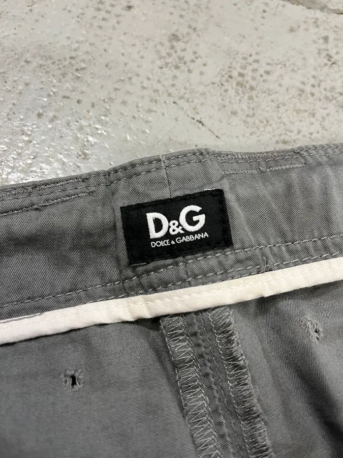 AW2006 Dolce & Gabbana Multi Pockets Cargo Grey Shorts HJHsybQ 12