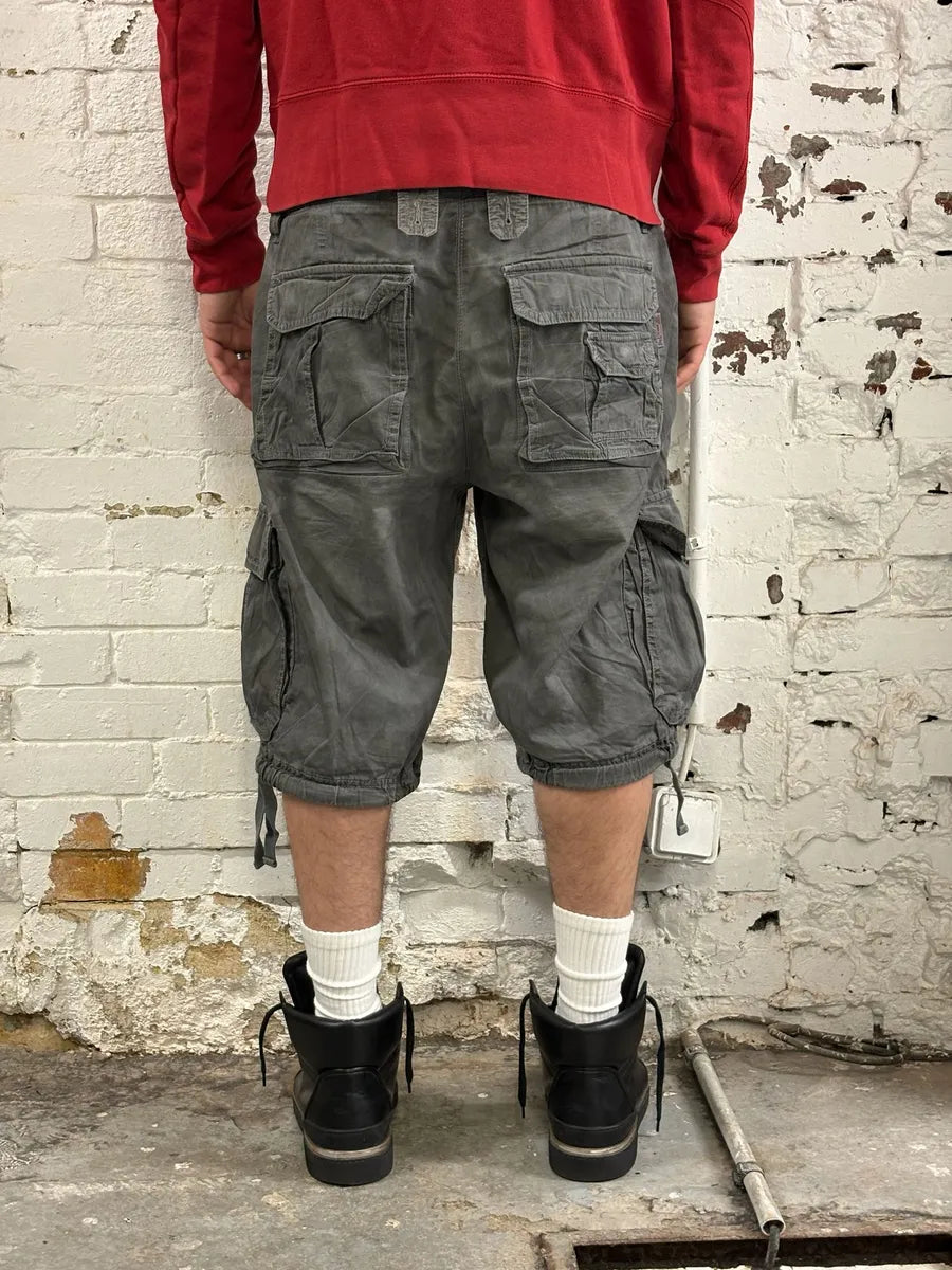 AW2006 Dolce & Gabbana Multi Pockets Cargo Grey Shorts HJHsybQ 3