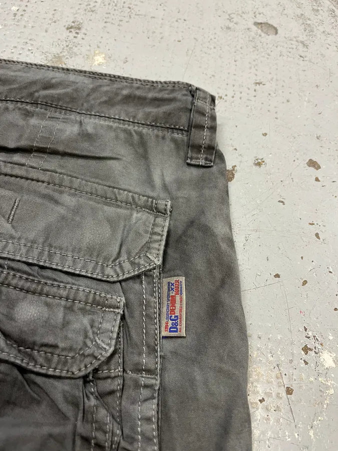 AW2006 Dolce & Gabbana Multi Pockets Cargo Grey Shorts HJHsybQ 9