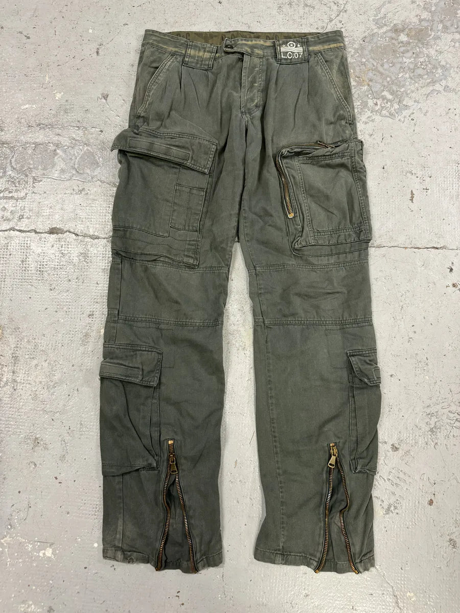 AW2006 Dolce & Gabbana Multi Pockets Green Cargo Naval Pants sOzqcdr 0