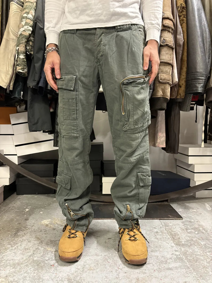AW2006 Dolce & Gabbana Multi Pockets Green Cargo Naval Pants sOzqcdr 1