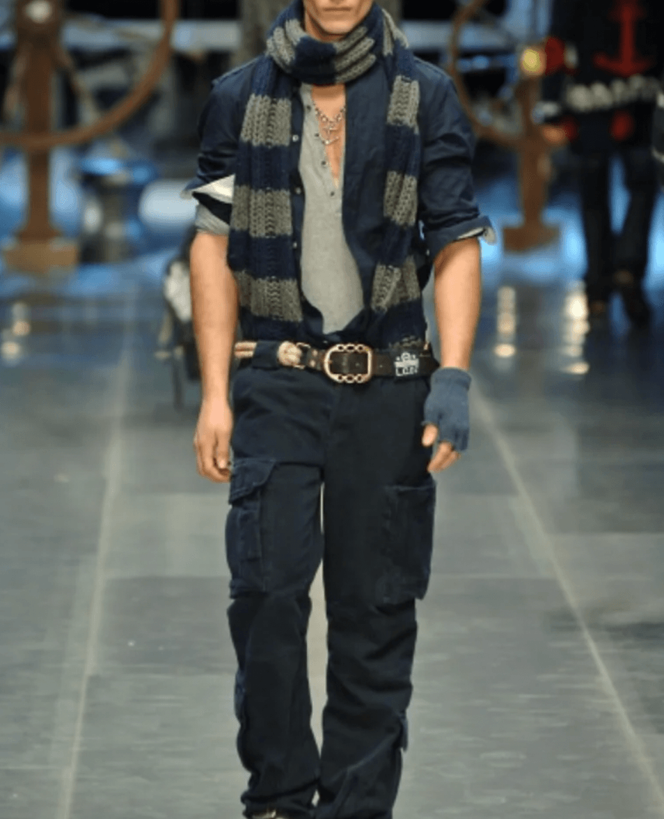 AW2006 Dolce & Gabbana Multi Pockets Green Cargo Naval Pants sOzqcdr 2