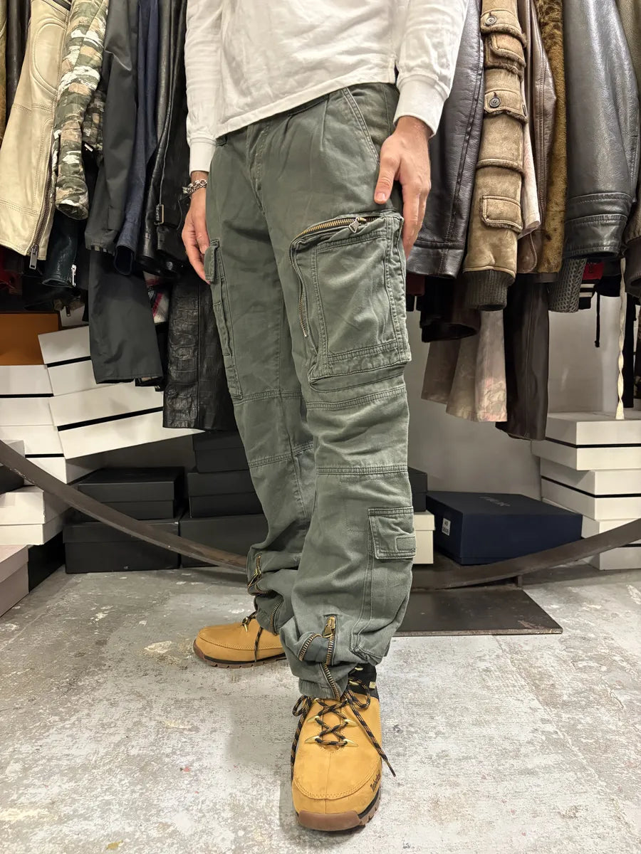 AW2006 Dolce & Gabbana Multi Pockets Green Cargo Naval Pants sOzqcdr 3