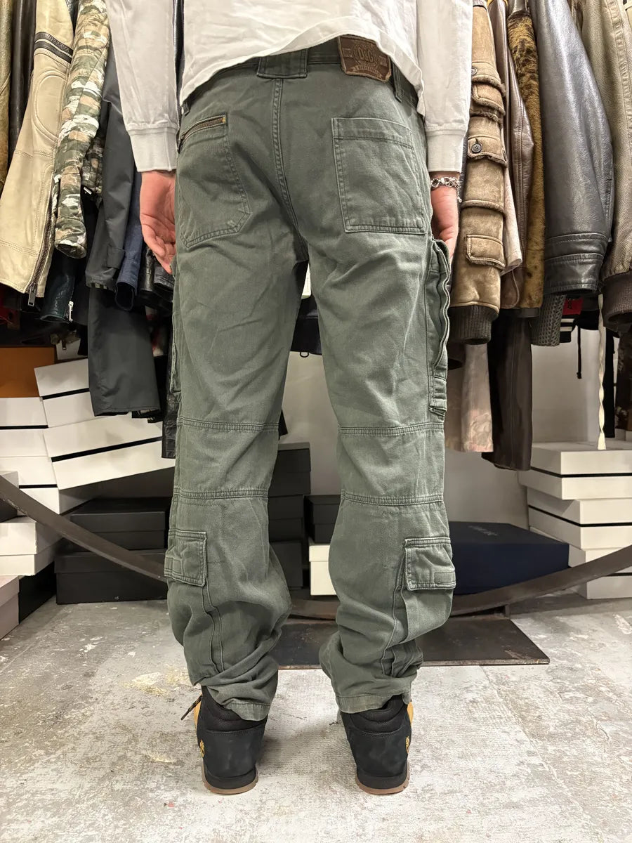 AW2006 Dolce & Gabbana Multi Pockets Green Cargo Naval Pants sOzqcdr 4