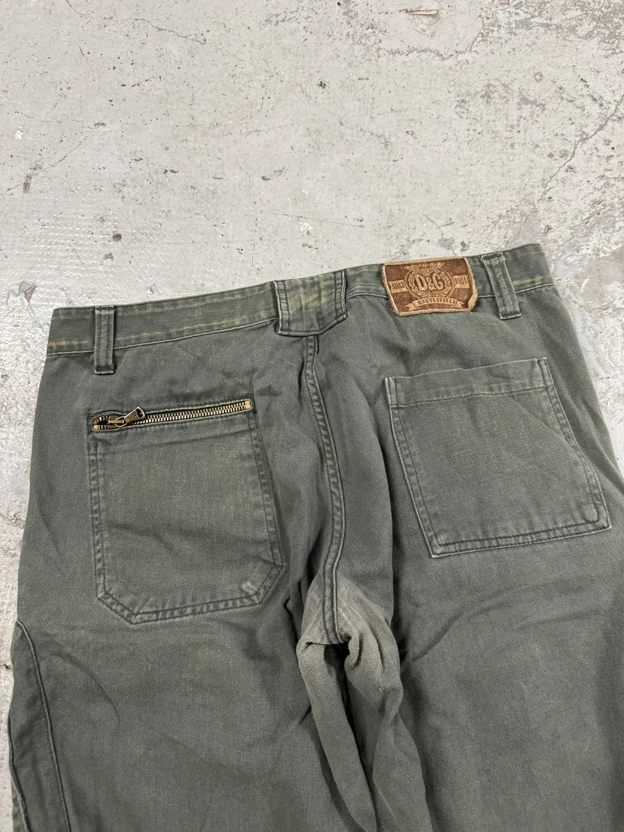 AW2006 Dolce & Gabbana Multi Pockets Green Cargo Naval Pants sOzqcdr 6