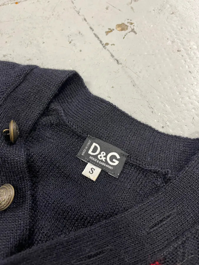 AW2006 Dolce & Gabbana Nautical Striped Navy Wool Sweater fqqUEUQ 8