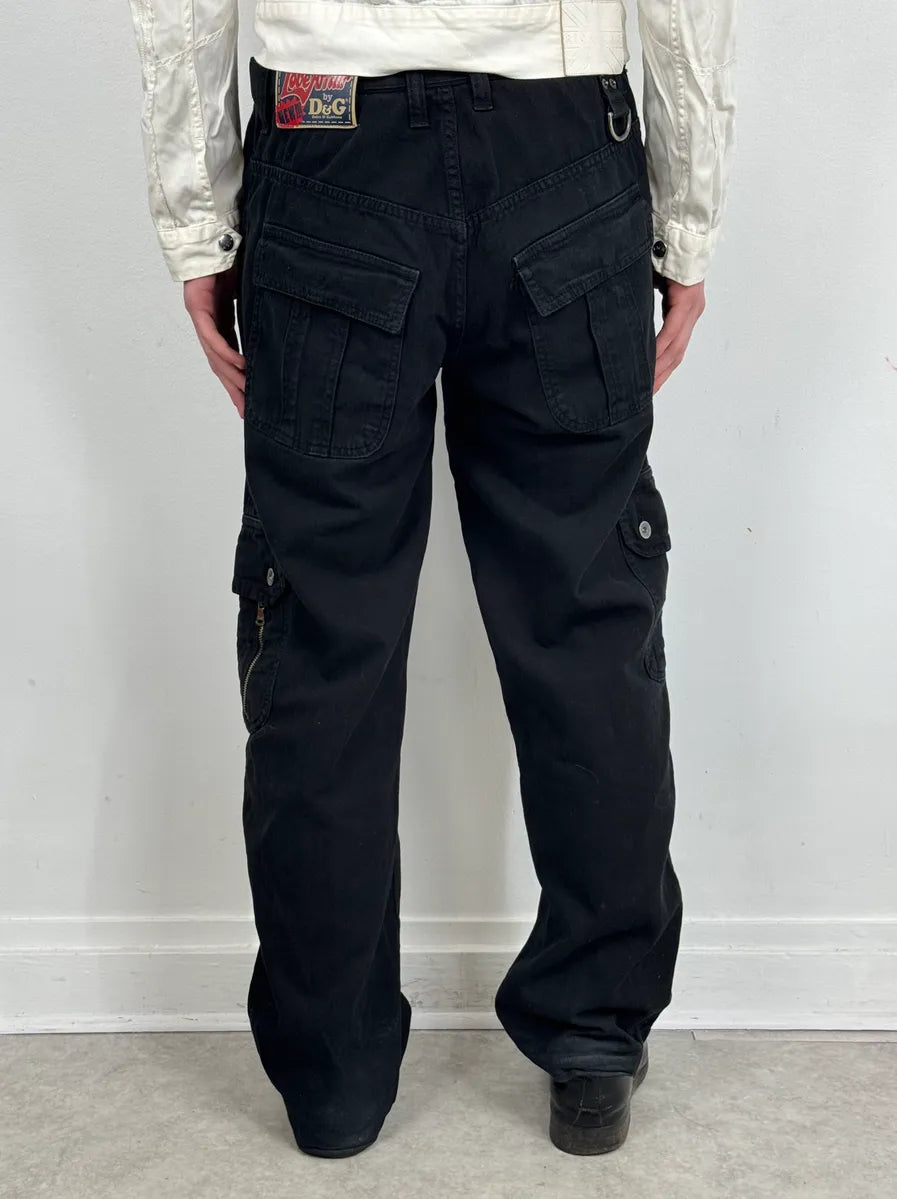 AW2006 Dolce & Gabbana Naval Utility Black Cargo Pants PNeFZsR 3