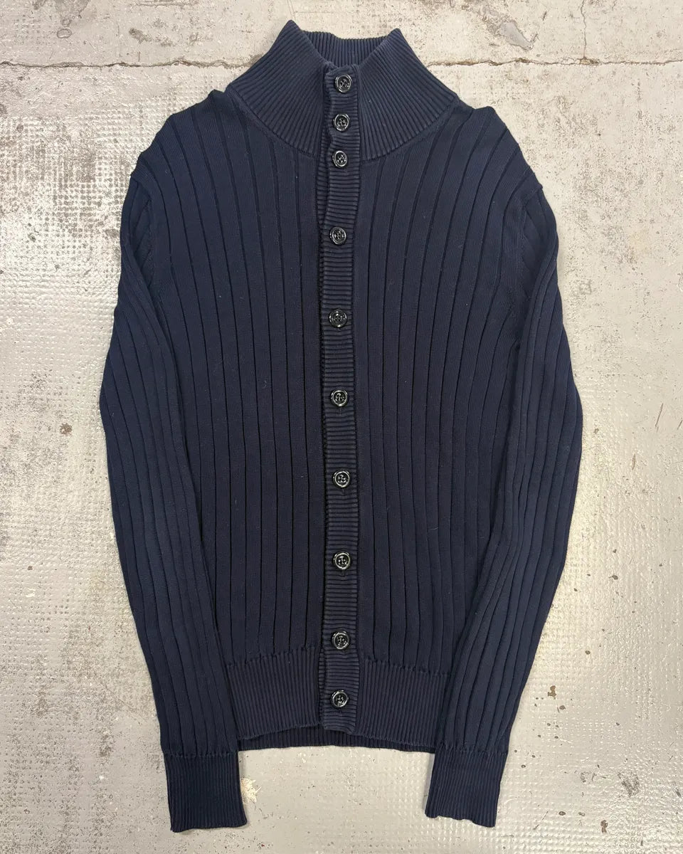 AW2006 Dolce & Gabbana Navy Buttoned Wool Sweater gwRBnsG 0
