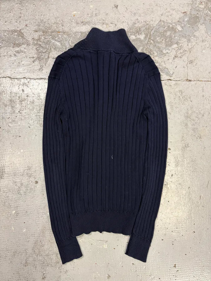 AW2006 Dolce & Gabbana Navy Buttoned Wool Sweater gwRBnsG 4