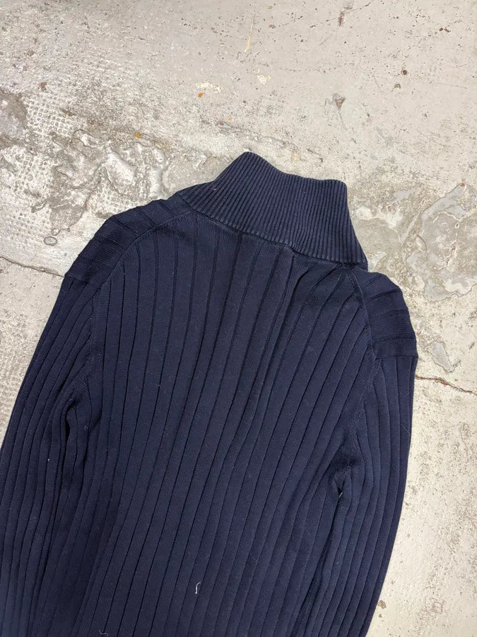 AW2006 Dolce & Gabbana Navy Buttoned Wool Sweater gwRBnsG 5