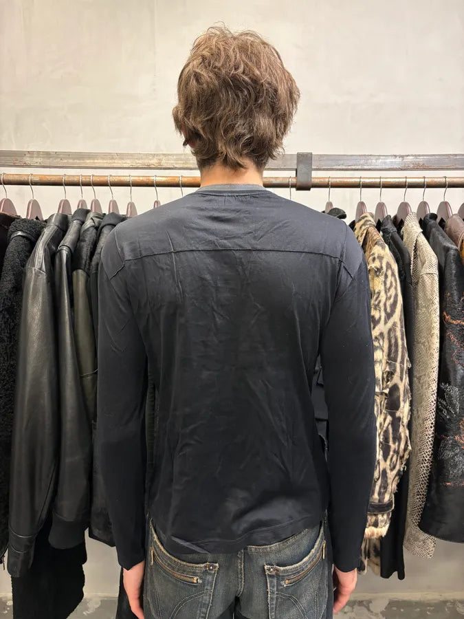 AW2006 Dolce & Gabbana Navy Henley Longsleeves (XS/S) WYyozNs 2