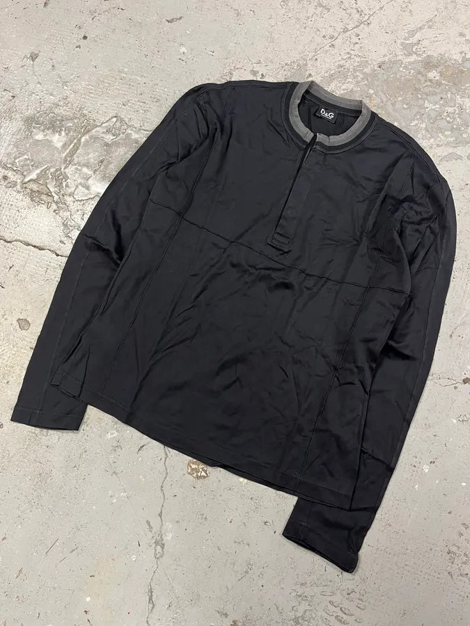 AW2006 Dolce & Gabbana Navy Henley Longsleeves WYyozNs 3