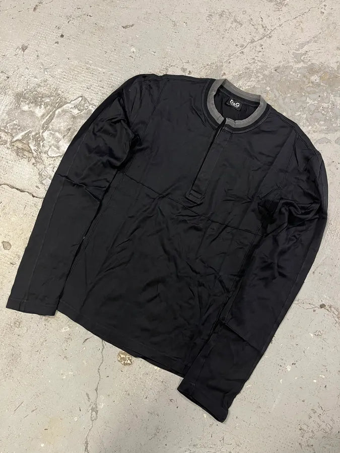 AW2006 Dolce & Gabbana Navy Henley Longsleeves (XS/S) WYyozNs 4