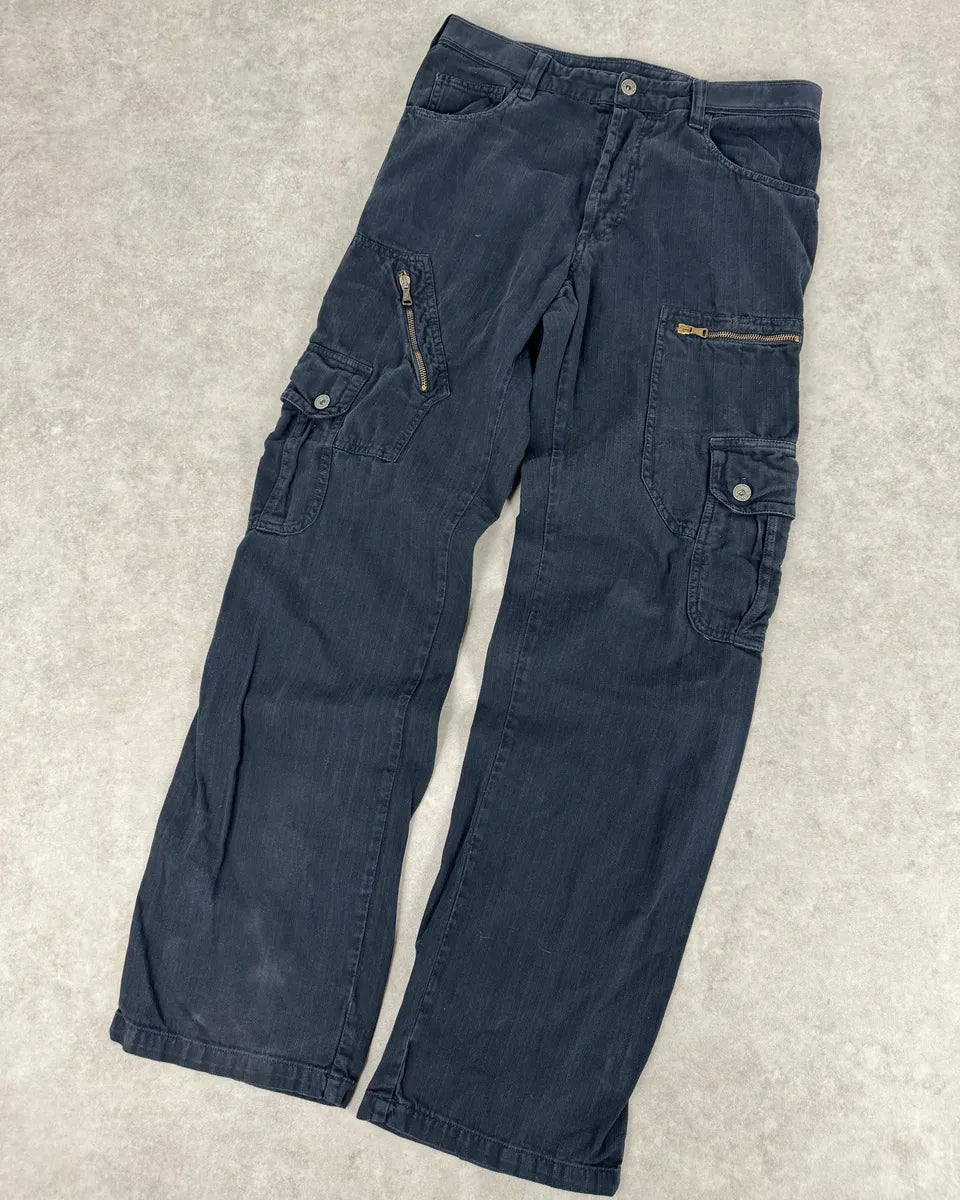 AW2006 Dolce & Gabbana Navy Multi-Pocket Cargo Pants vZDrvdi 5