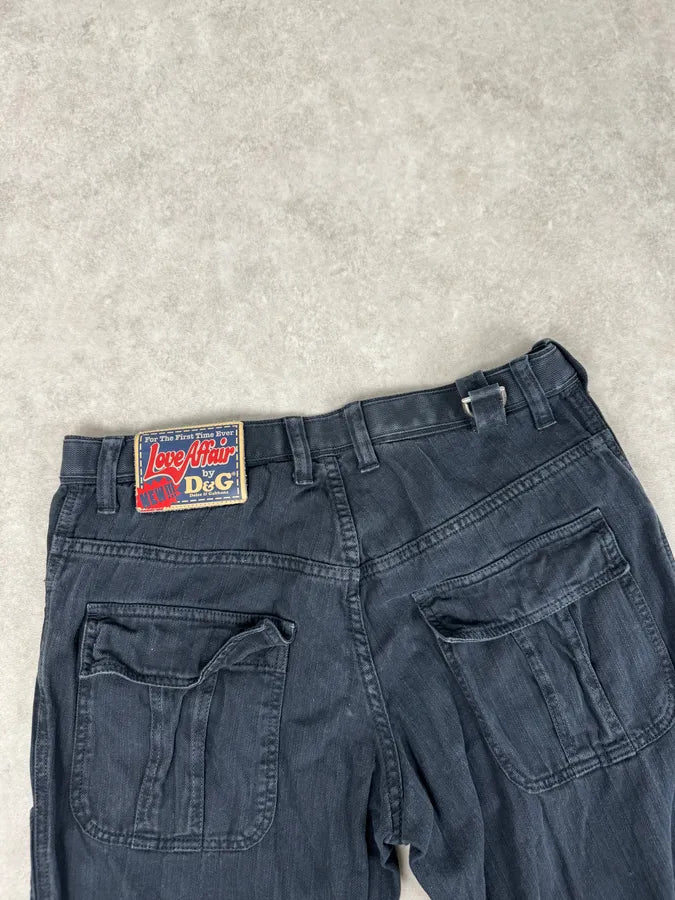 AW2006 Dolce & Gabbana Navy Multi-Pocket Cargo Pants vZDrvdi 7