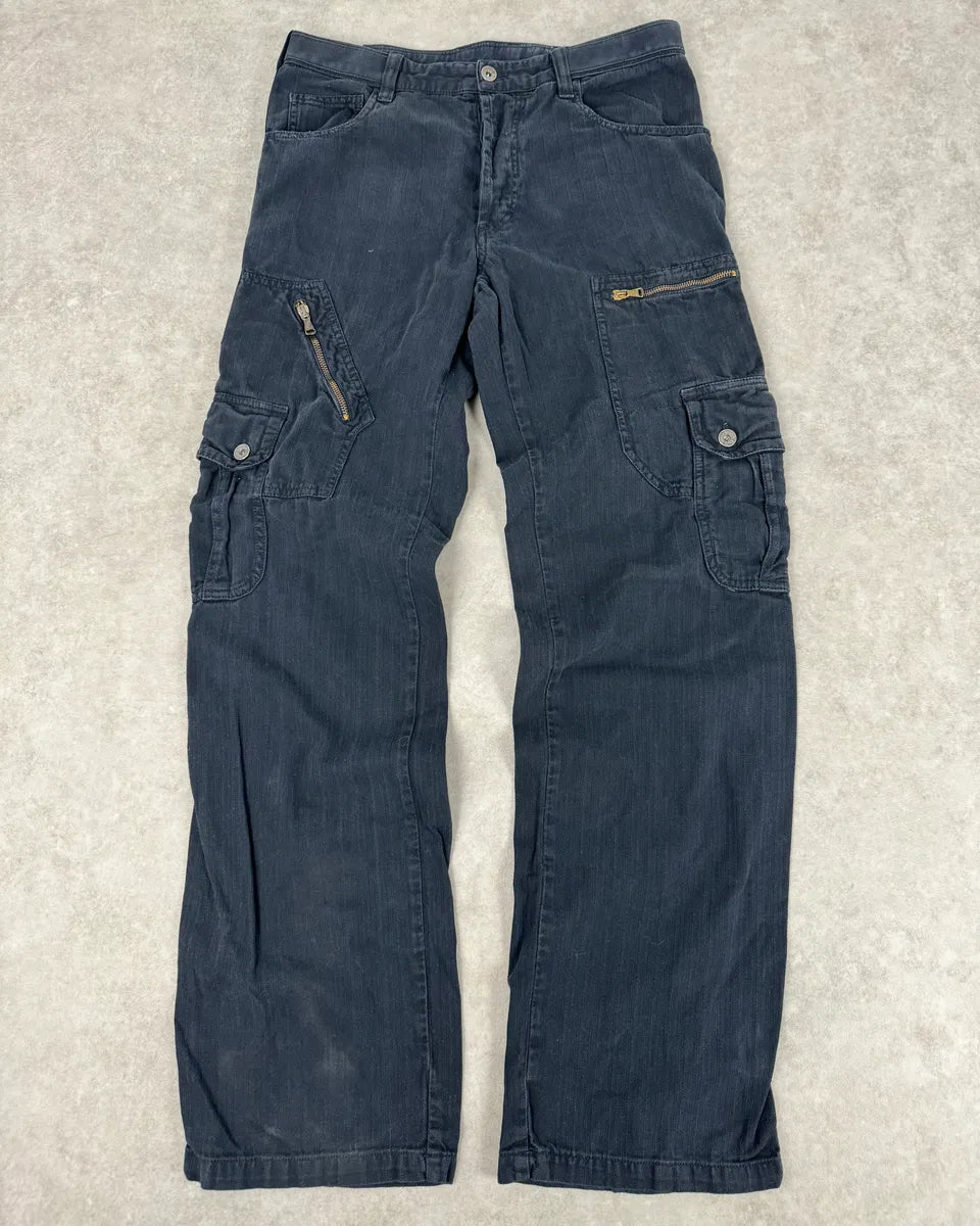 AW2006 Dolce & Gabbana Navy Multi-Pocket Cargo Pants vZDrvdi 3