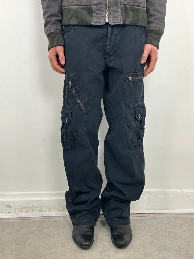 AW2006 Dolce & Gabbana Navy Multi-Pocket Cargo Pants vZDrvdi 2