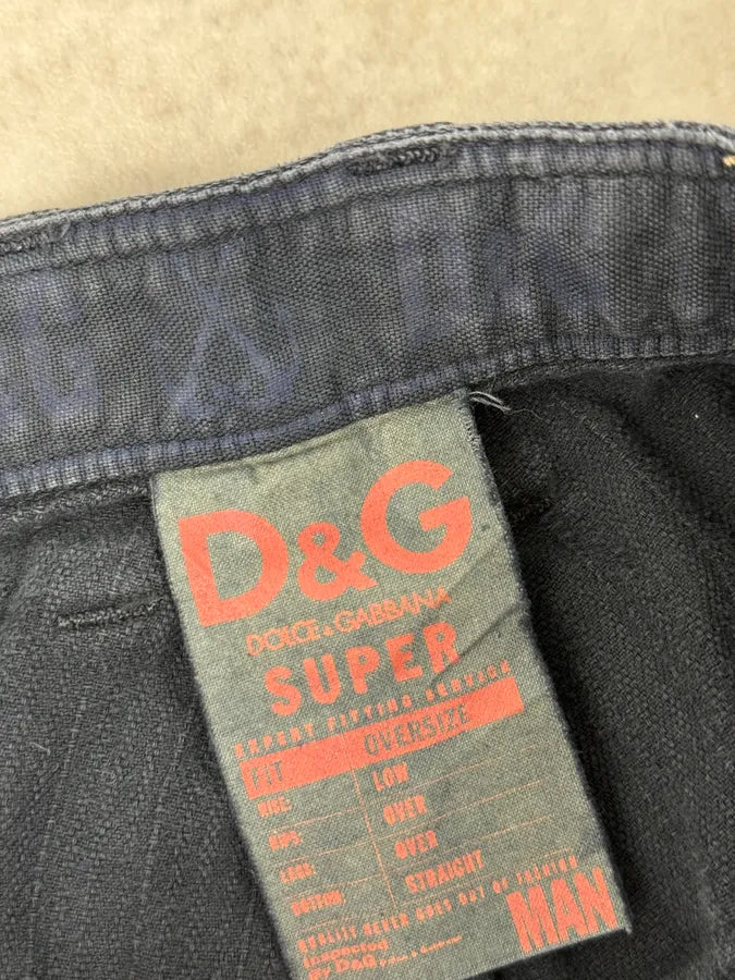 AW2006 Dolce & Gabbana Navy Multi-Pocket Cargo Pants vZDrvdi 10