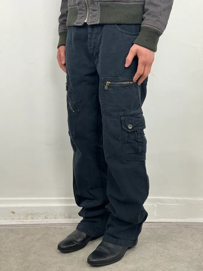 AW2006 Dolce & Gabbana Navy Multi-Pocket Cargo Pants vZDrvdi 0