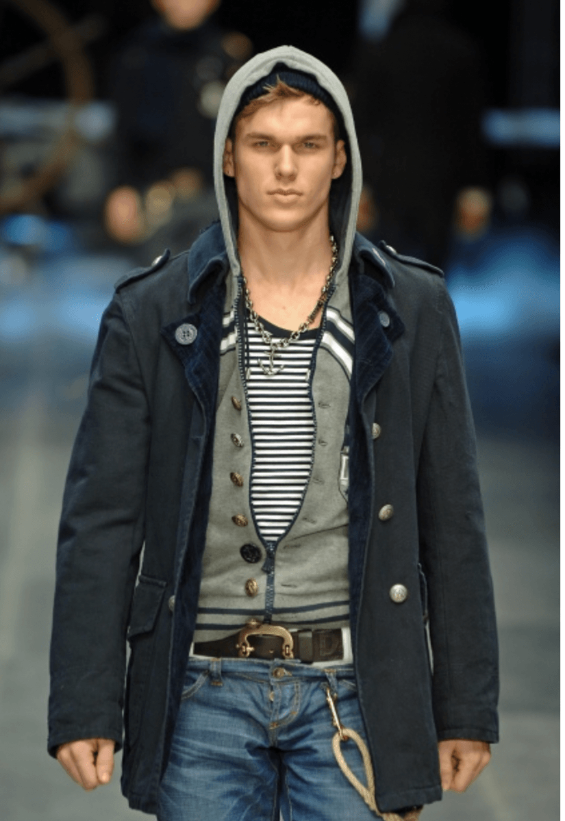 AW2006 Dolce & Gabbana Navy Naval Double-Breasted Coat  KKedtHF 1