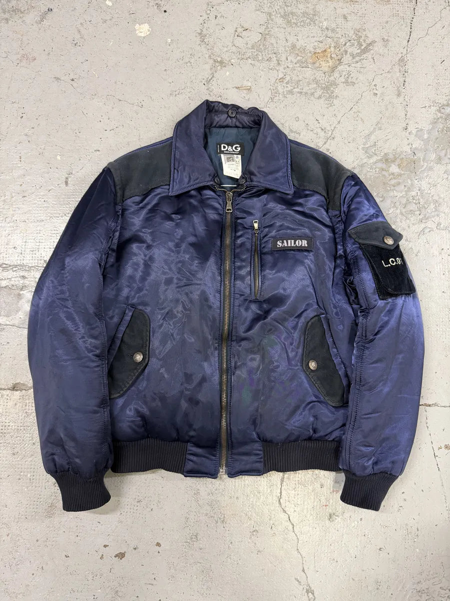 AW2006 Dolce & Gabbana Navy Sailor Bomber Jacket TroYxqZ 0