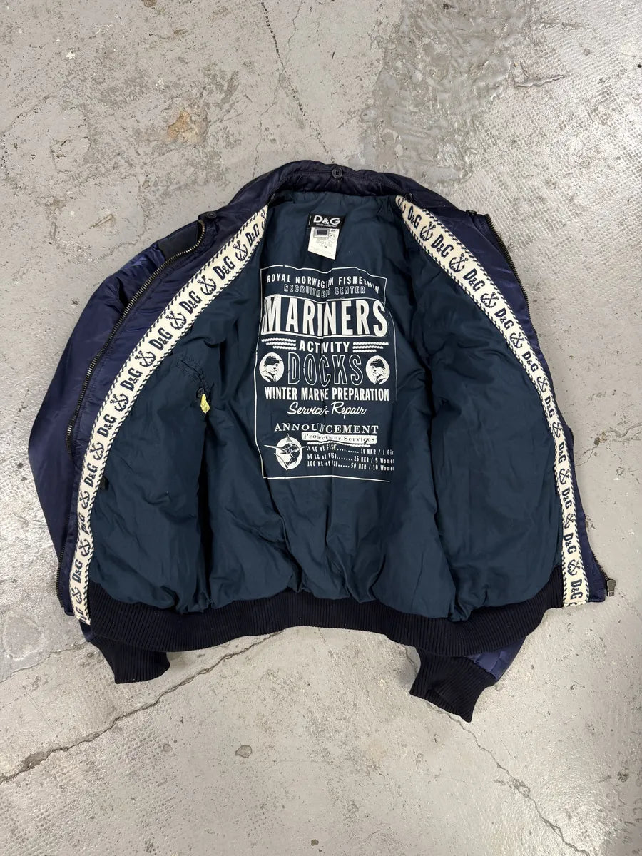 AW2006 Dolce & Gabbana Navy Sailor Bomber Jacket TroYxqZ 5