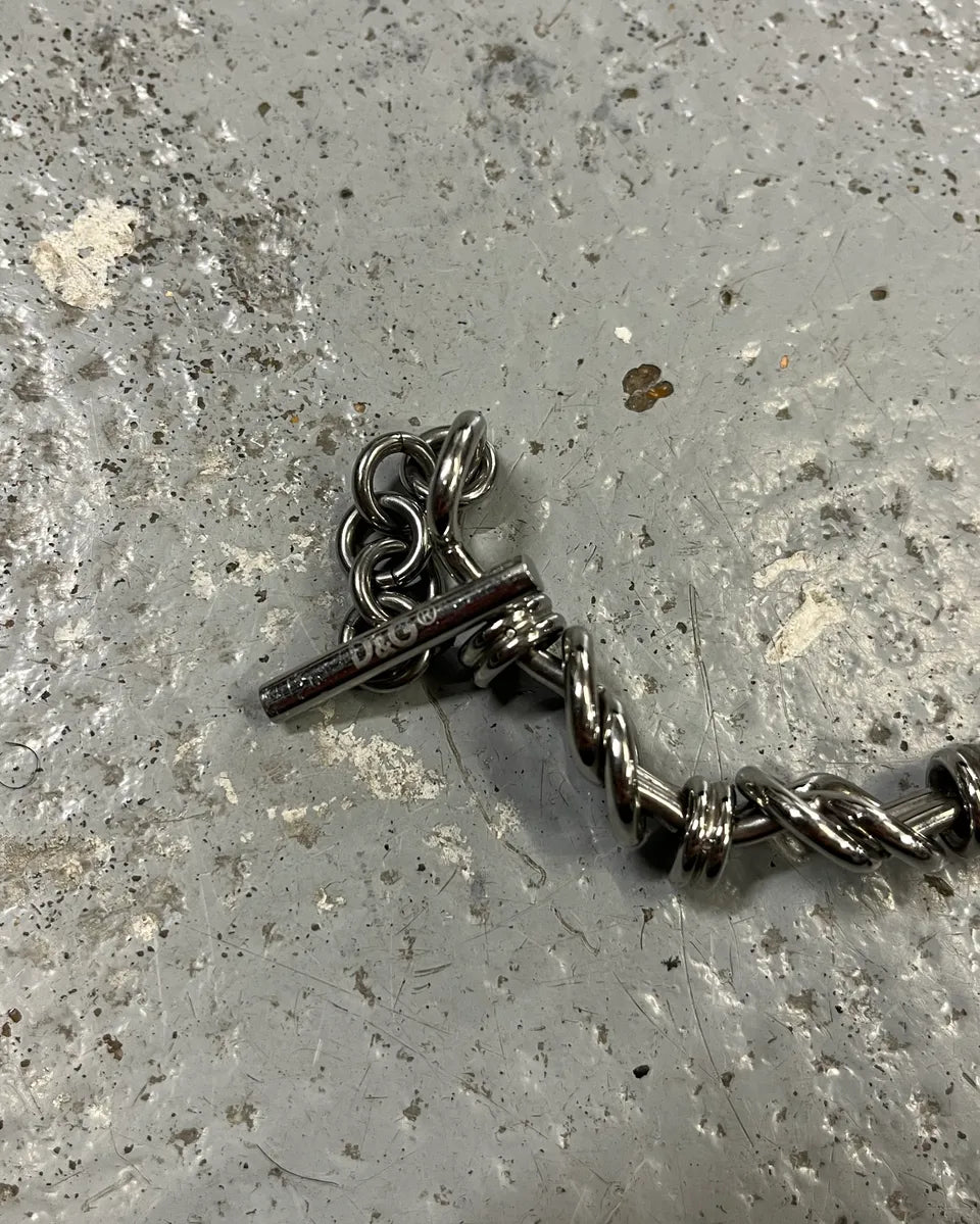 AW2006 Dolce & Gabbana Stainless Steel Knot Link Bracelet pBcPxSo 7