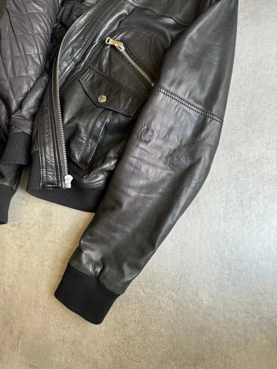 AW2006 Dolce & Gabbana Symmetrical Biker Leather Jacket pcsDfJH 10